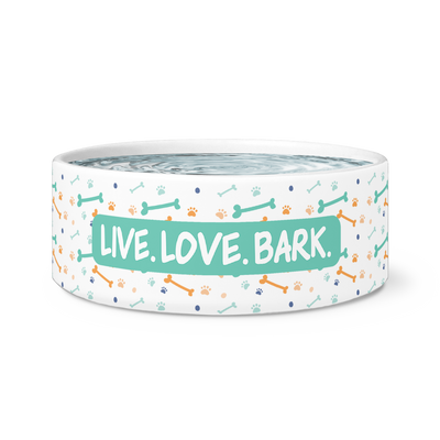 Dog Bowl "Live Love Bark"