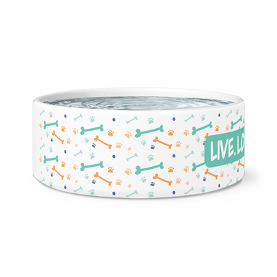 Dog Bowl "Live Love Bark"